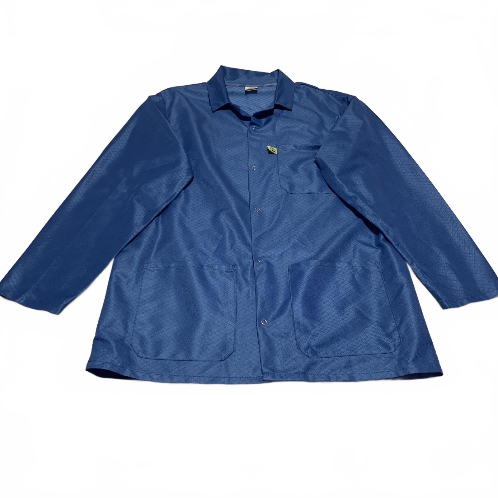 Chaqueta de trabajo ligera azul Vintage Tech Wear para hombre, talla pequeña