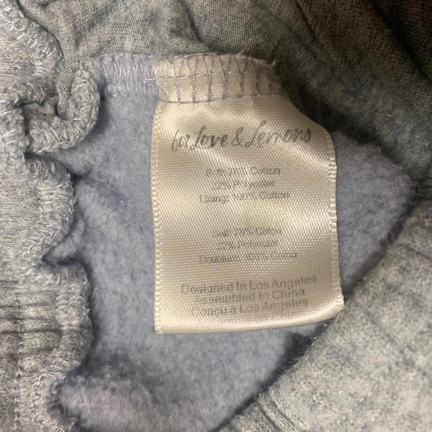 For Love & Lemons Womens Size Large Gray Cropped Jogger Pants