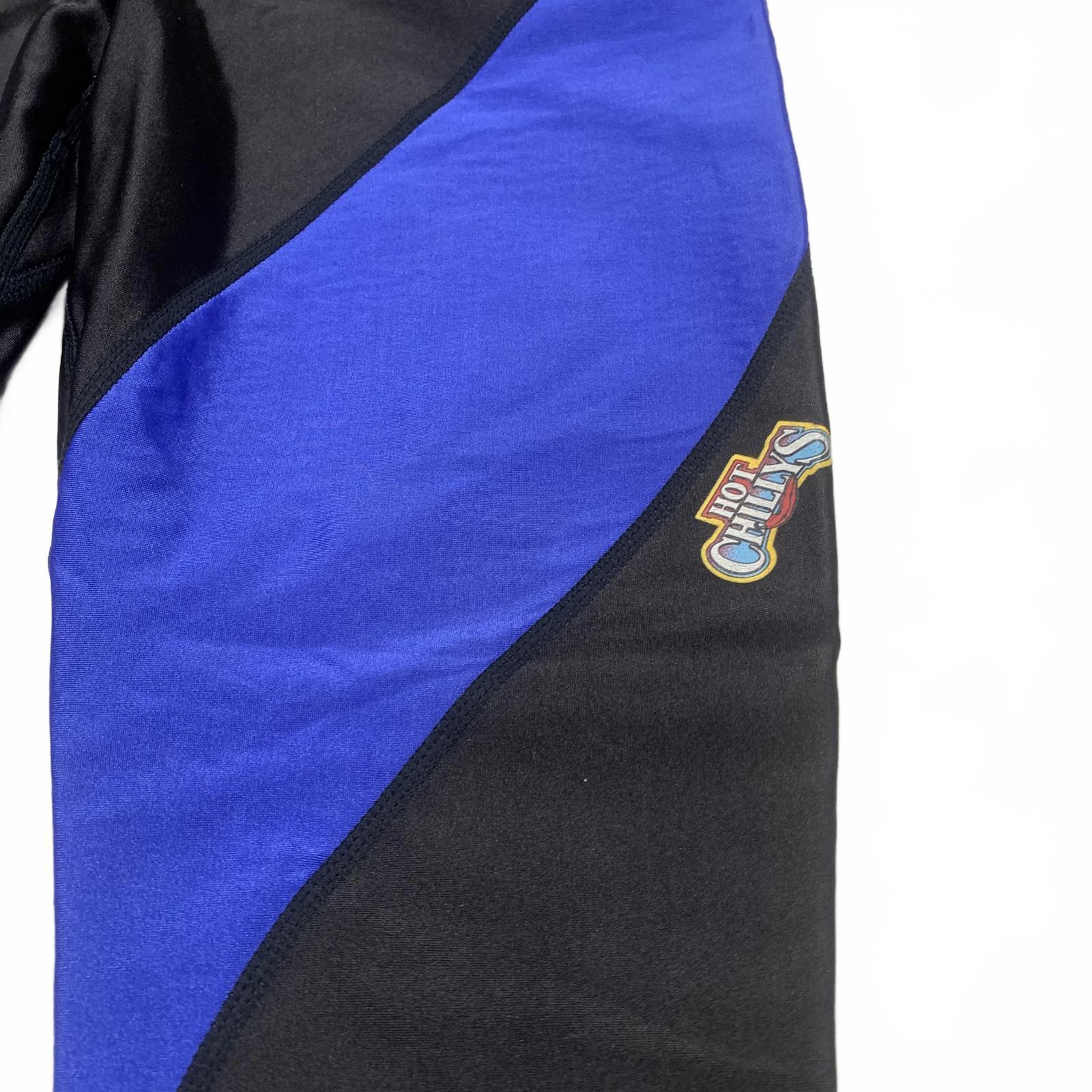 Pantalones deportivos Hot Chillys para hombre, talla grande, color negro y azul rey