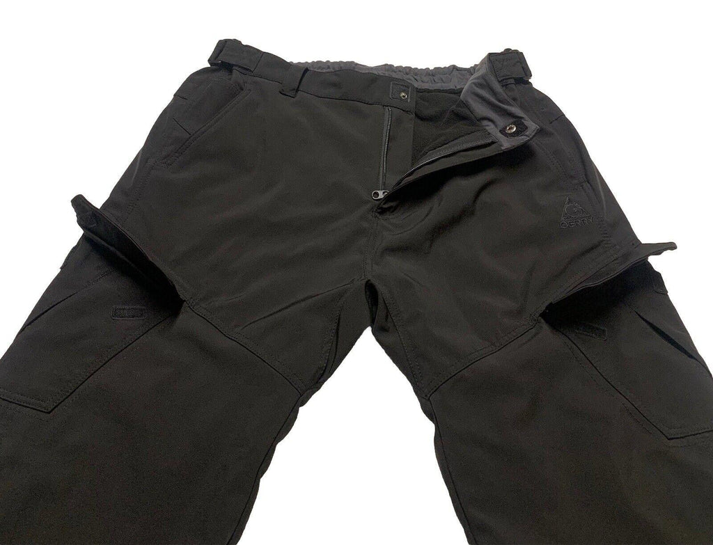 Pantalones de esquí Gerry Snow negros XL EG con forro polar y bolsillos elásticos, cintura ajustable
