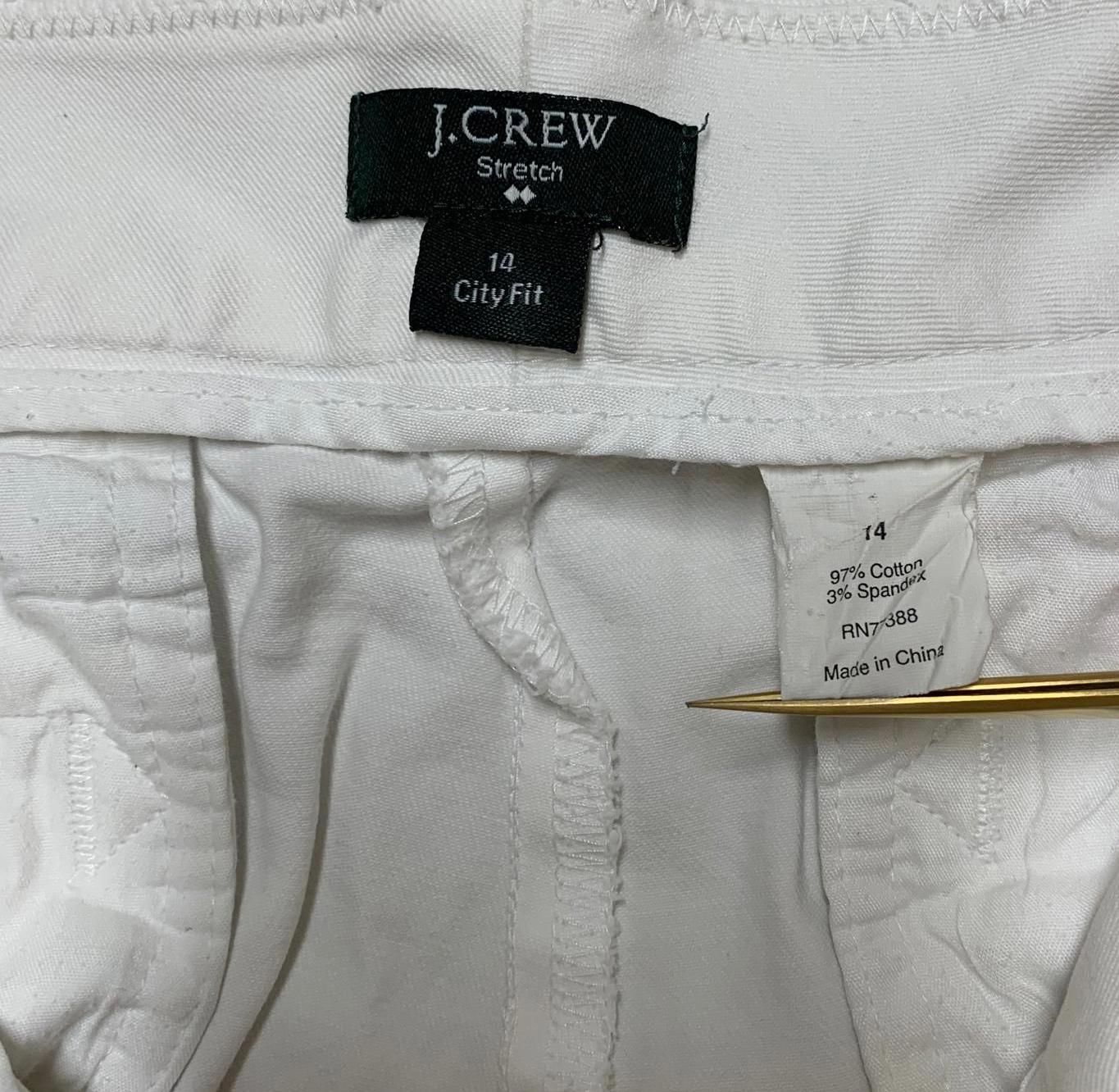 Pantalones cortos blancos de pierna ancha y corte urbano de J. Crew para mujer, talla 14