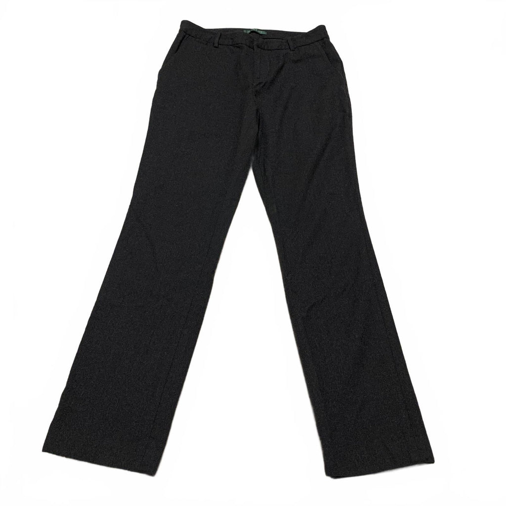 Pantalones de vestir de lana gris carbón Lauren Ralph Lauren para mujer, talla 2P, talla pequeña, ancho 27 x 29