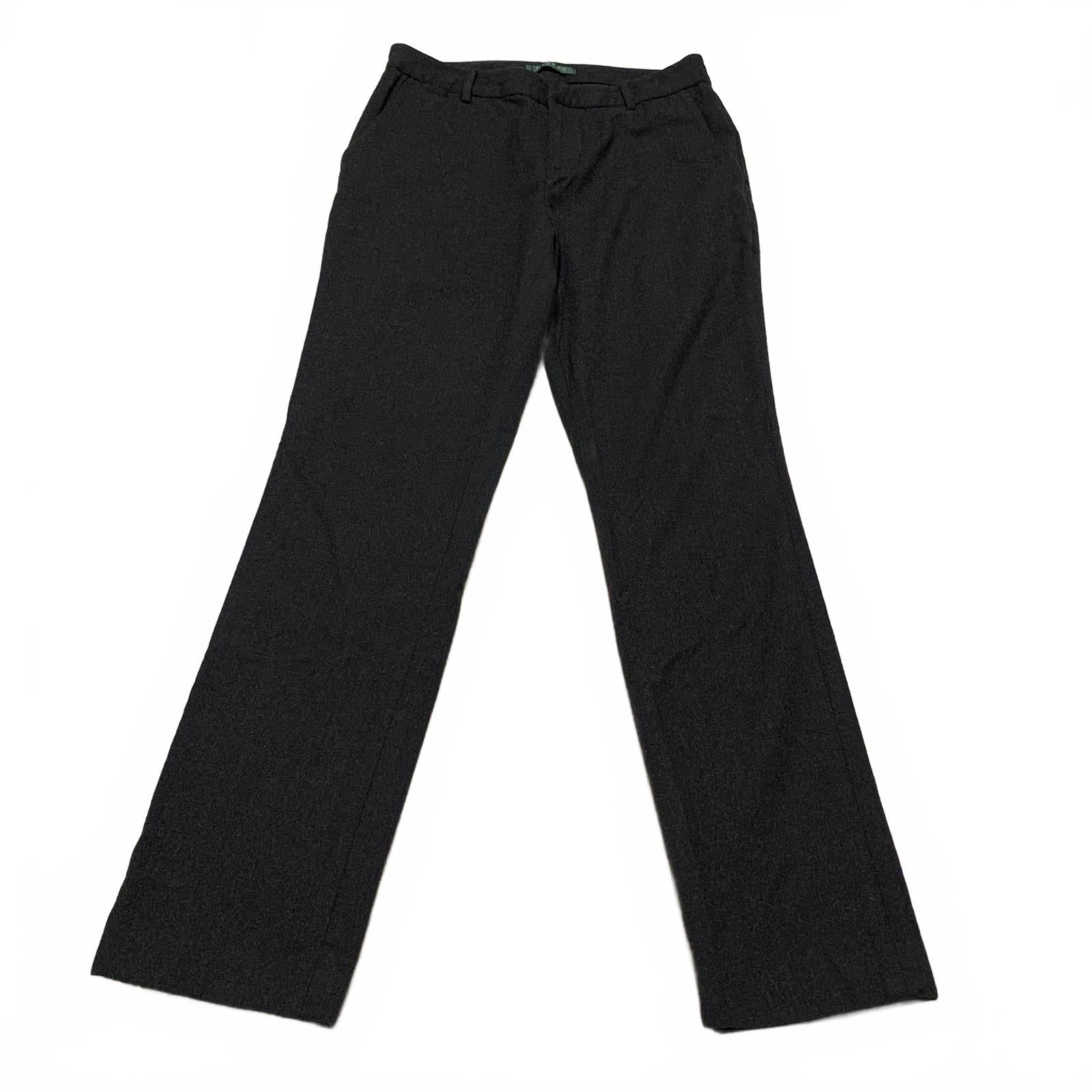 Pantalones de vestir de lana gris carbón Lauren Ralph Lauren para mujer, talla 2P, talla pequeña, ancho 27 x 29