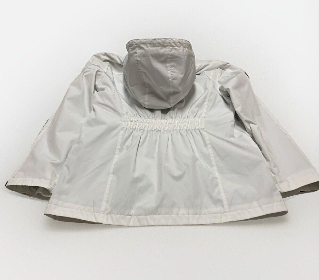 Chaqueta impermeable con capucha Tommy Hilfiger para mujer, color blanco, talla M