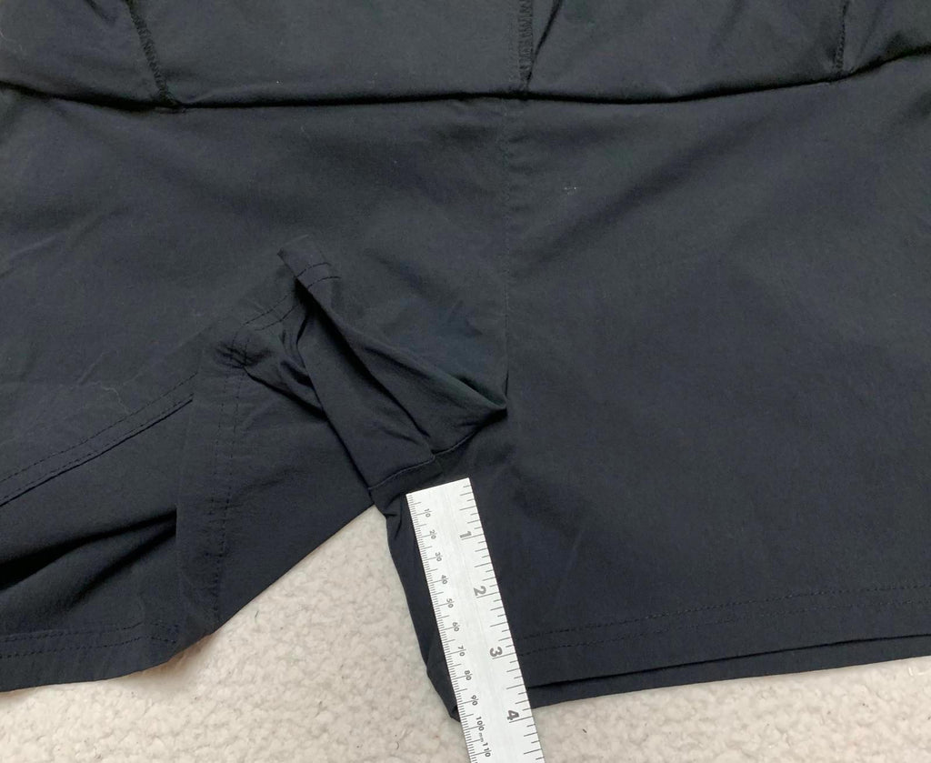 Falda pantalón negra con pantalones cortos Royal Robbin's para mujer, talla 10, nailon, ancho 33,5"