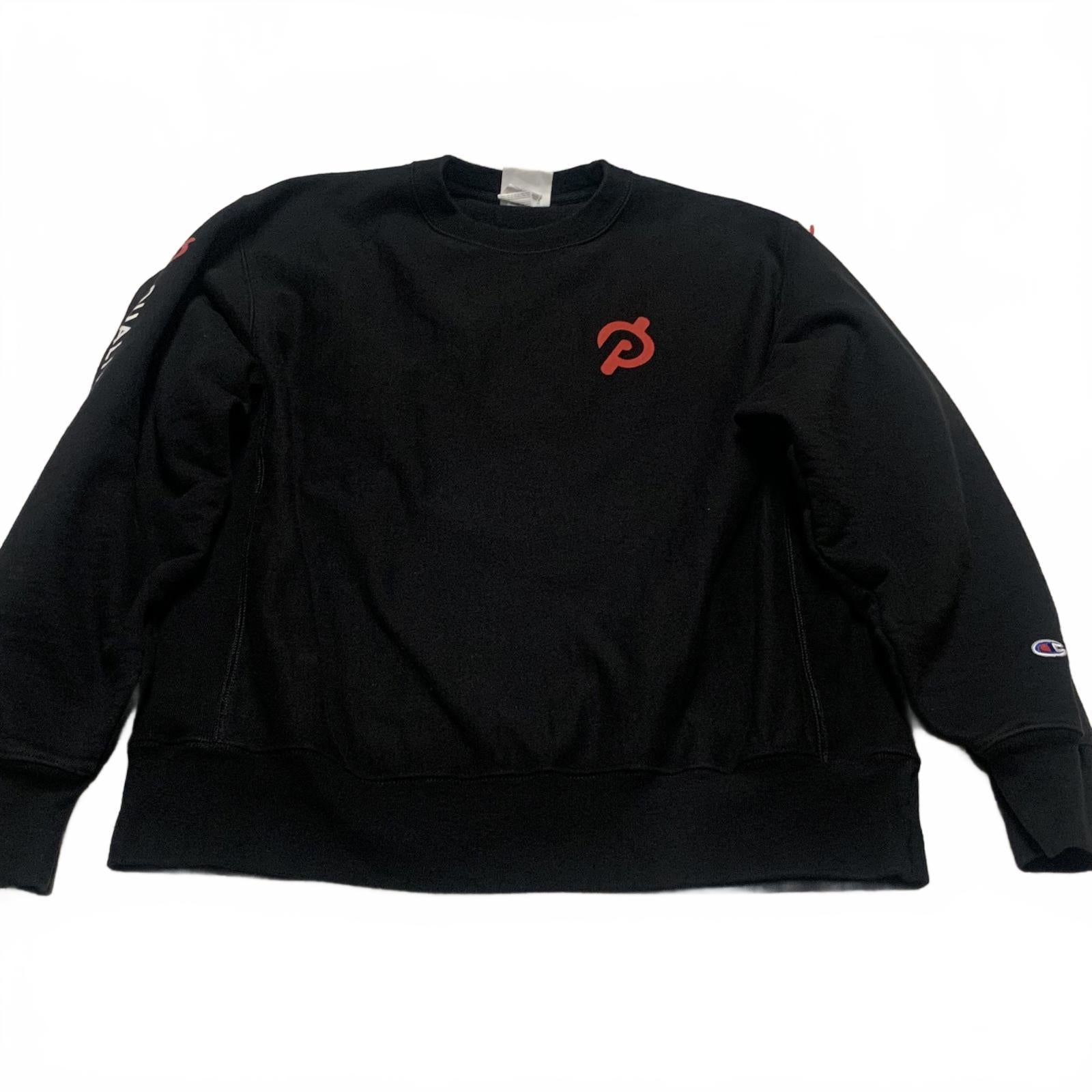 Sudadera Champion Reverse Weave unisex, talla grande, negra