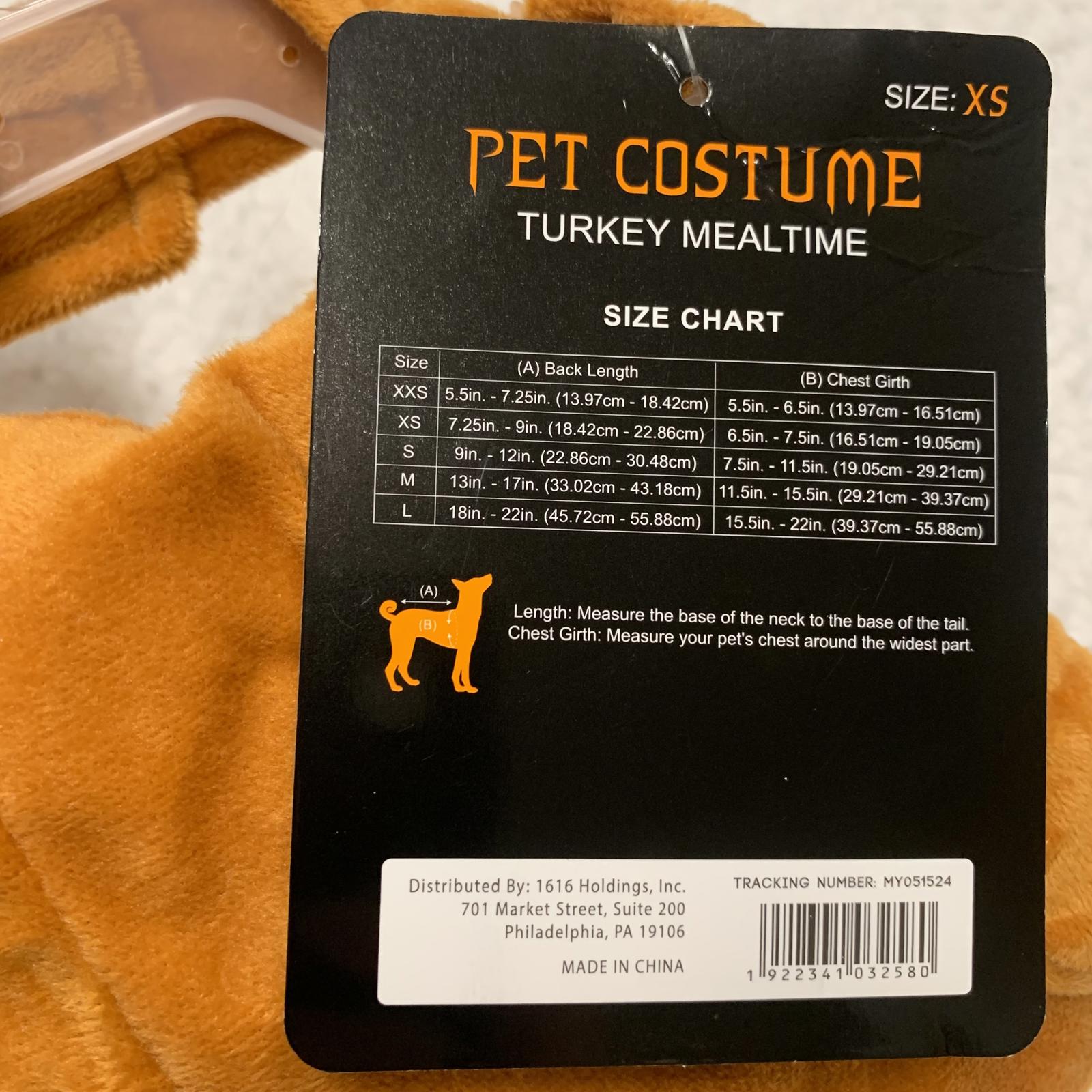 Adorable disfraz de pavo marrón de peluche para Halloween, talla extra pequeña, para Acción de Gracias