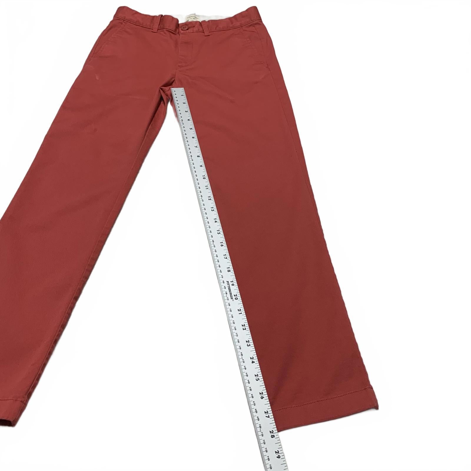 Pantalones Crewcuts Kids, talla 14, color rojo y naranja, corte ajustado, cintura ajustable, 28 x 28 L