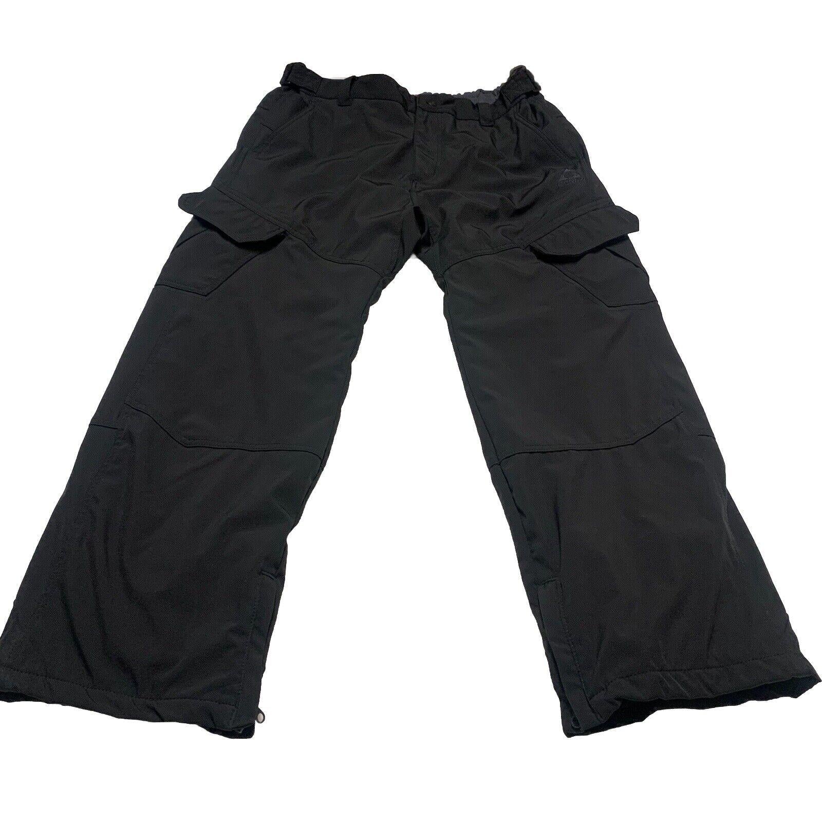 Pantalones de esquí Gerry Snow negros XL EG con forro polar y bolsillos elásticos, cintura ajustable