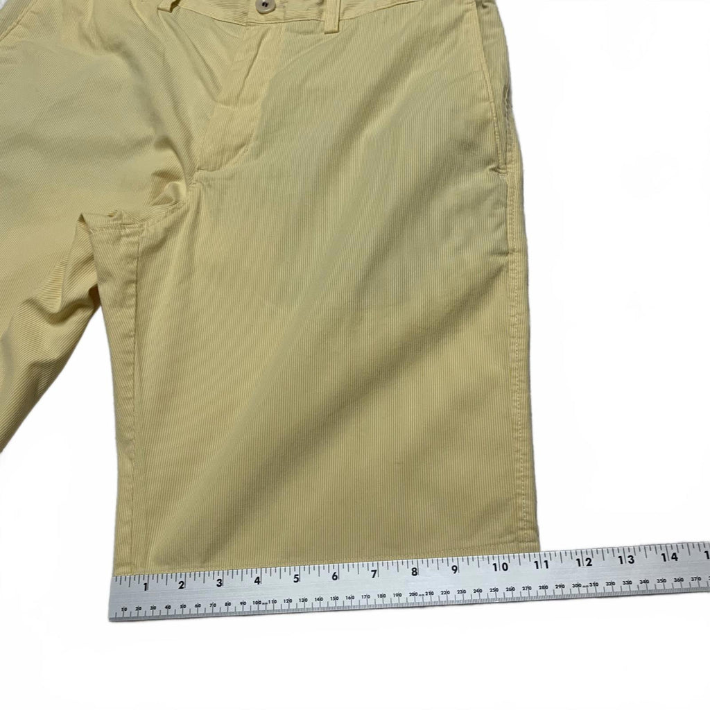Pantalones cortos chinos Banana Republic para hombre, talla 32, de algodón, con rayas amarillas, talla 34