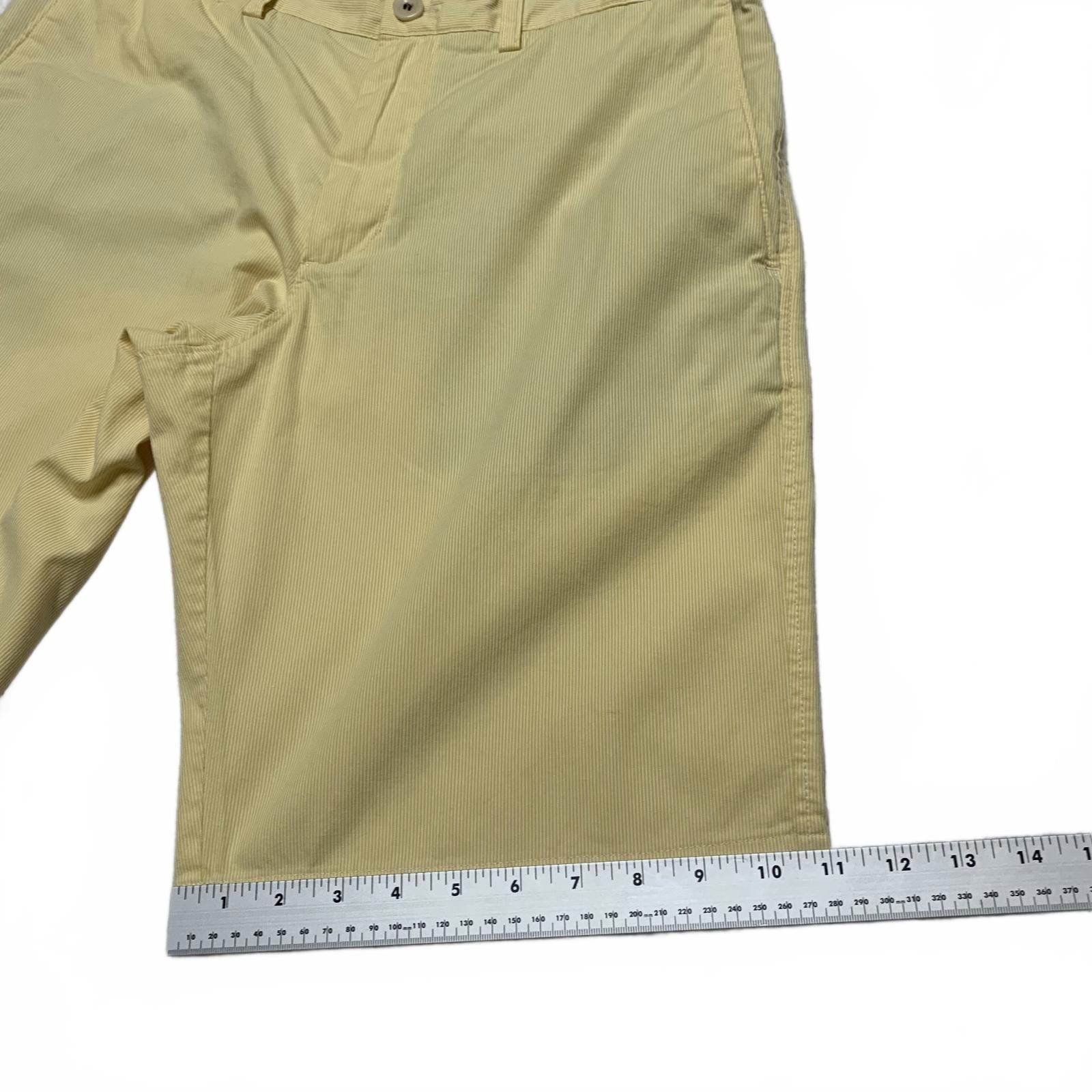 Pantalones cortos chinos Banana Republic para hombre, talla 32, de algodón, con rayas amarillas, talla 34