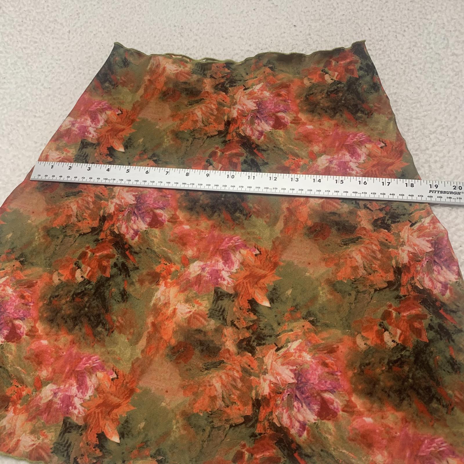 Haystacks Sz M Colorful Chic Floral Boho Artwear Reversible A- Line Skirt USA