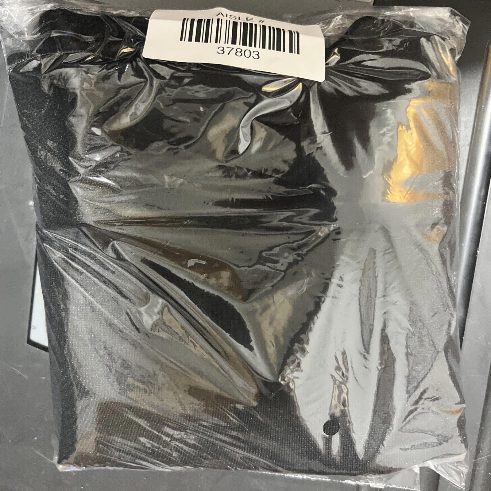 Falda tubo negra con trabillas para cinturón y cremallera lateral hasta la rodilla, talla 8, para mujer