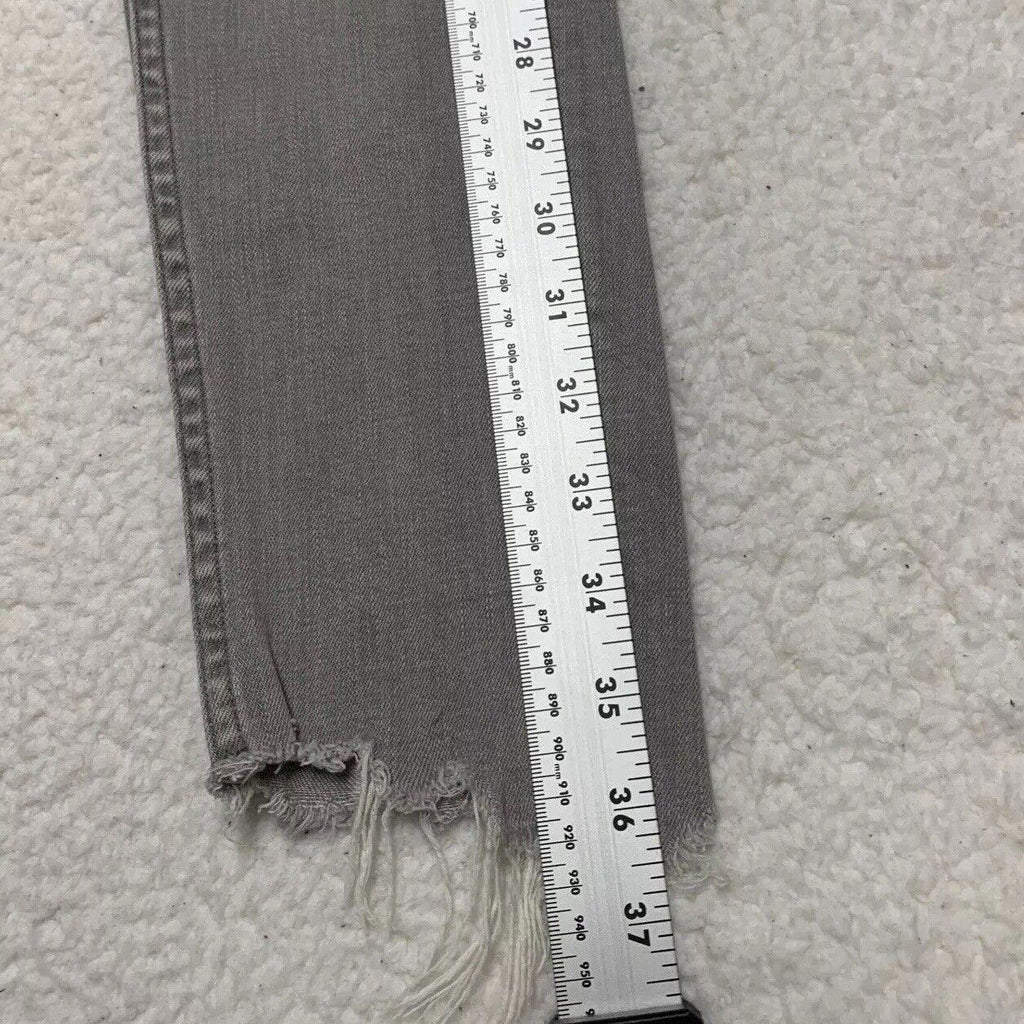 Vaqueros desgastados ajustados de lavado claro gris talla 6 para mujer de Zara