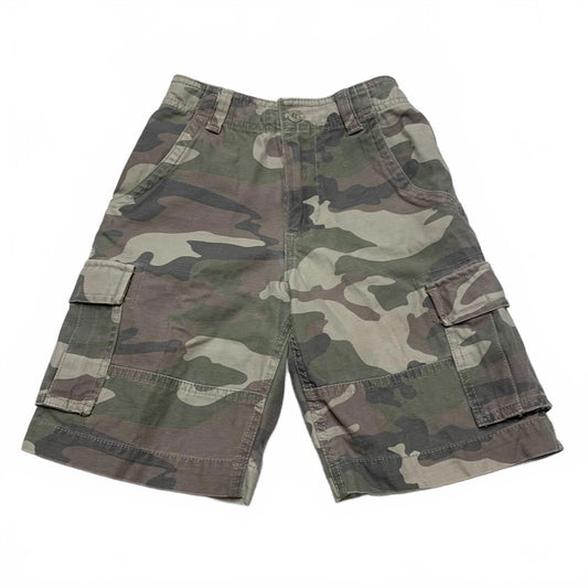 Faded Glory Boys Size 6 Olive Green Vintage Camouflage Cargo Shorts