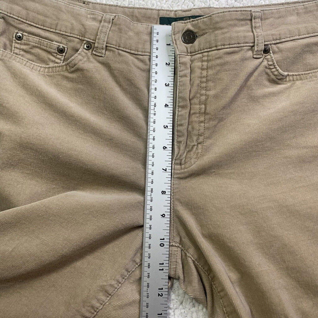 Pantalones vaqueros de pana LRL Ralph Lauren para mujer, talla 10, color tostado