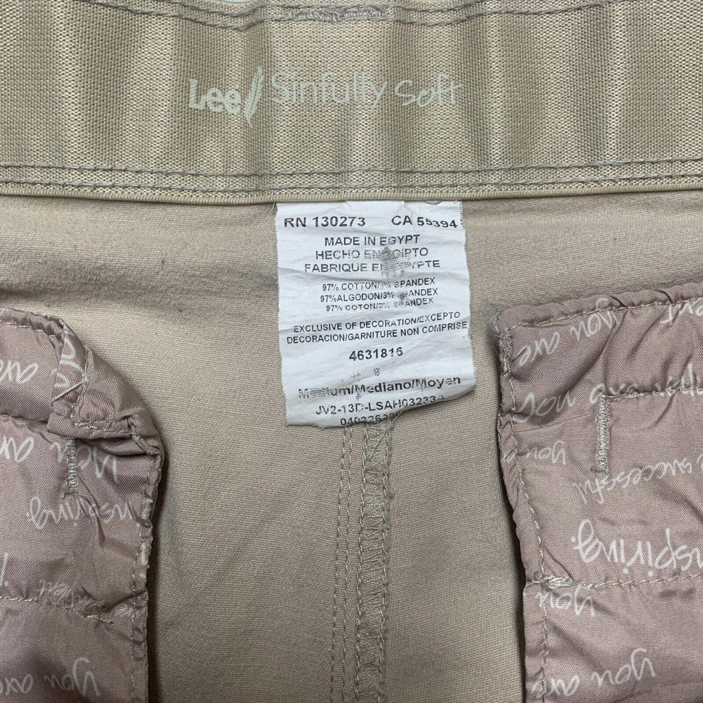 Pantalones vaqueros Lee Sinfully Soft de tiro medio y pierna recta para mujer, talla mediana, color beige