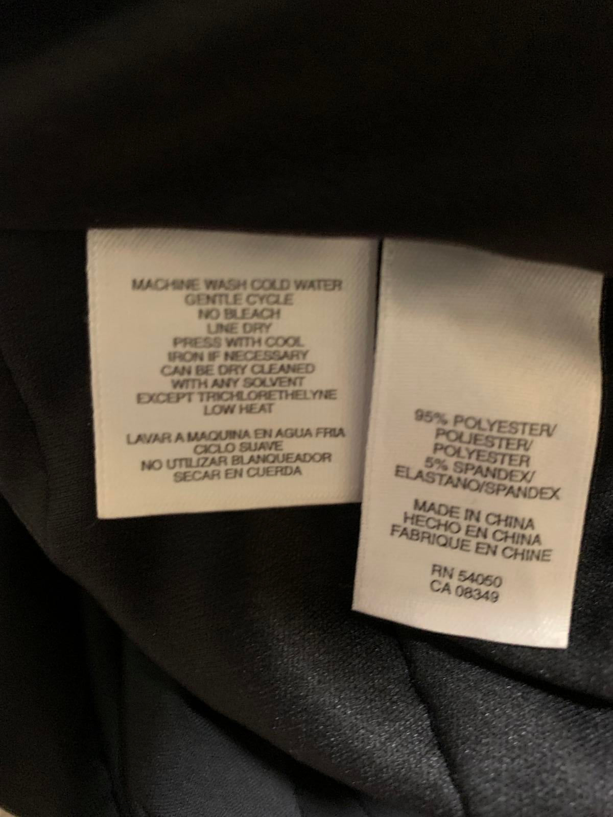 Jones New York Women's Size 18W Black Long  V-Necks Sleeve Dress Formal