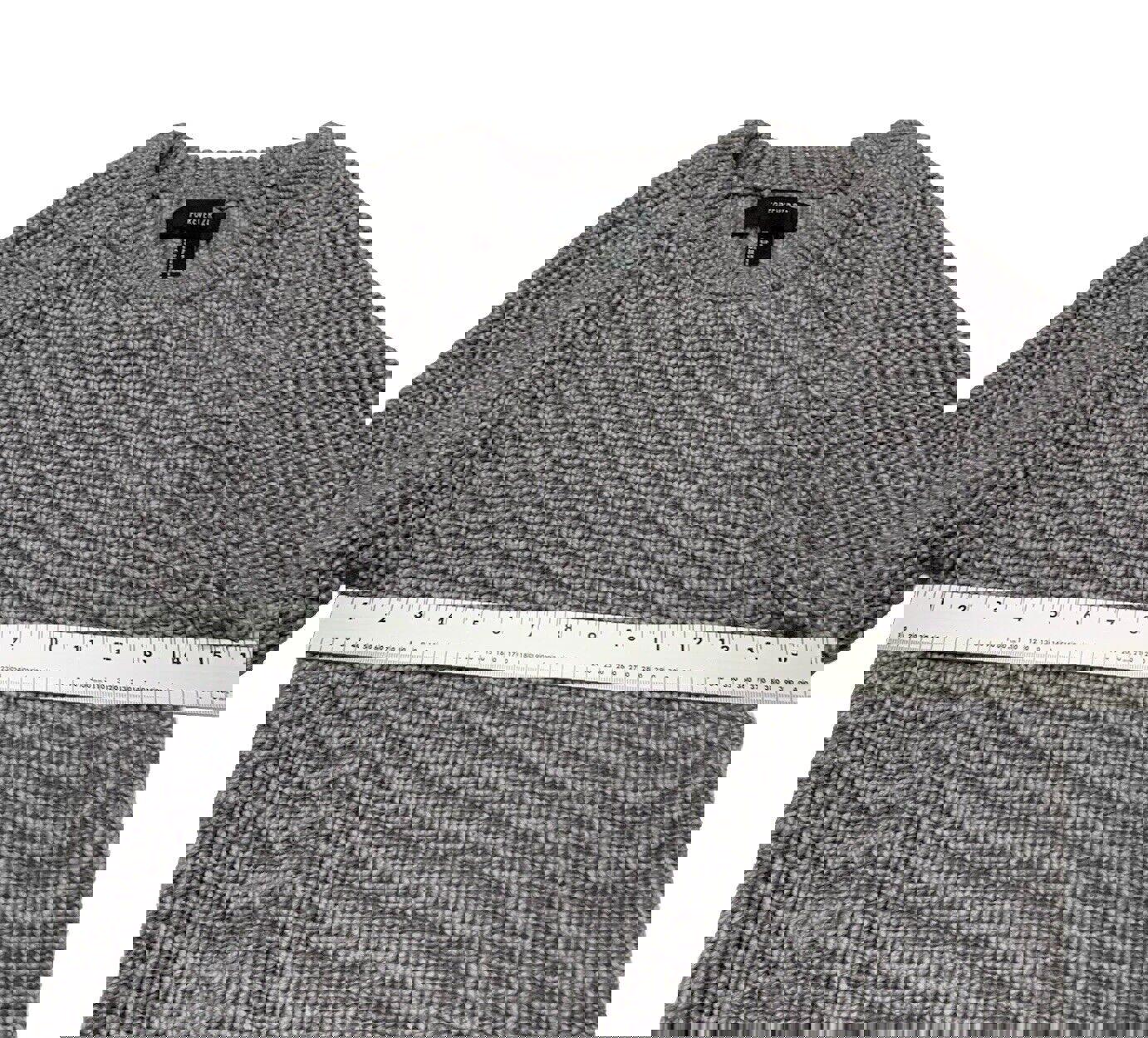 Suéter de punto ajustado Forever 21 para mujer, talla pequeña, gris