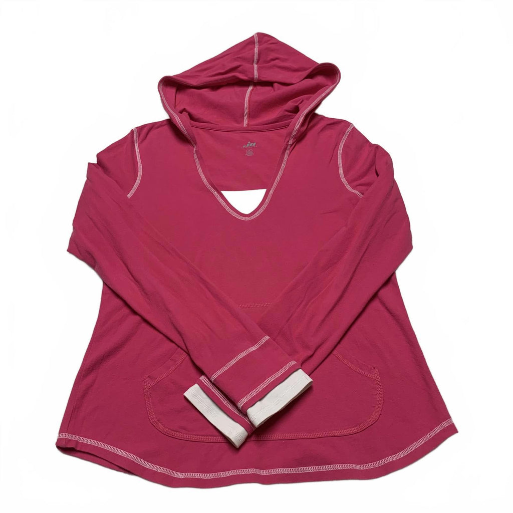 JU MORETULTRA Top de manga larga con capucha rosa talla mediana para mujer