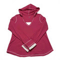 JU MORETULTRA Women's Size Medium Pink Hooded Long Sleeve Top