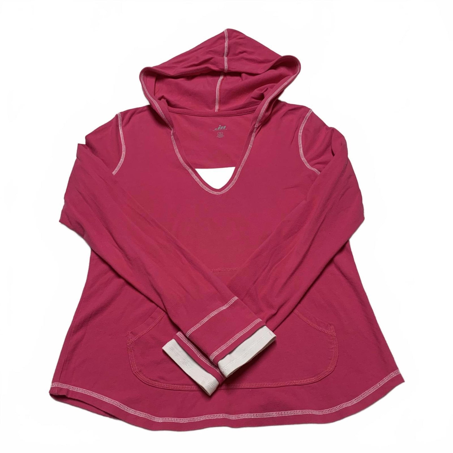 JU MORETULTRA Women's Size Medium Pink Hooded Long Sleeve Top