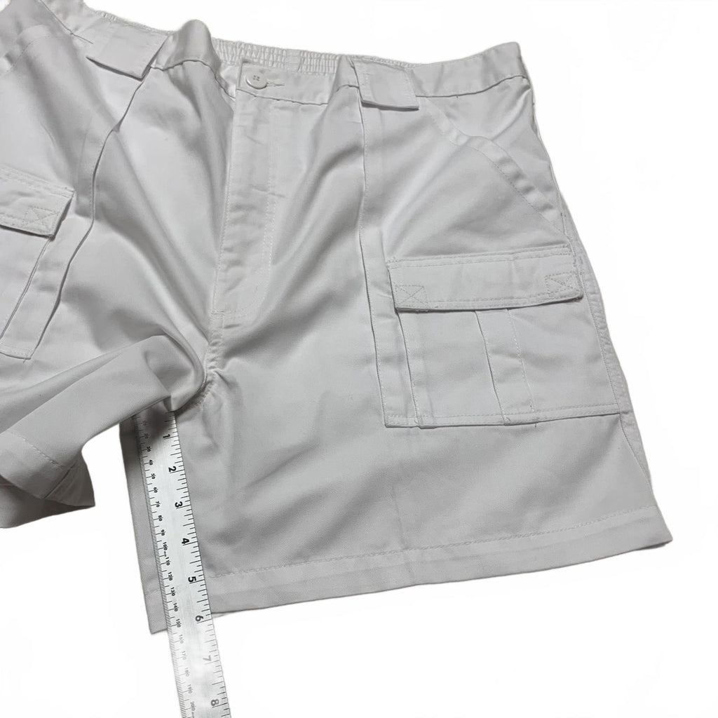 Pantalones cortos cargo de mezclilla blanca Weekender para hombre, talla 42, talla 39, para exteriores