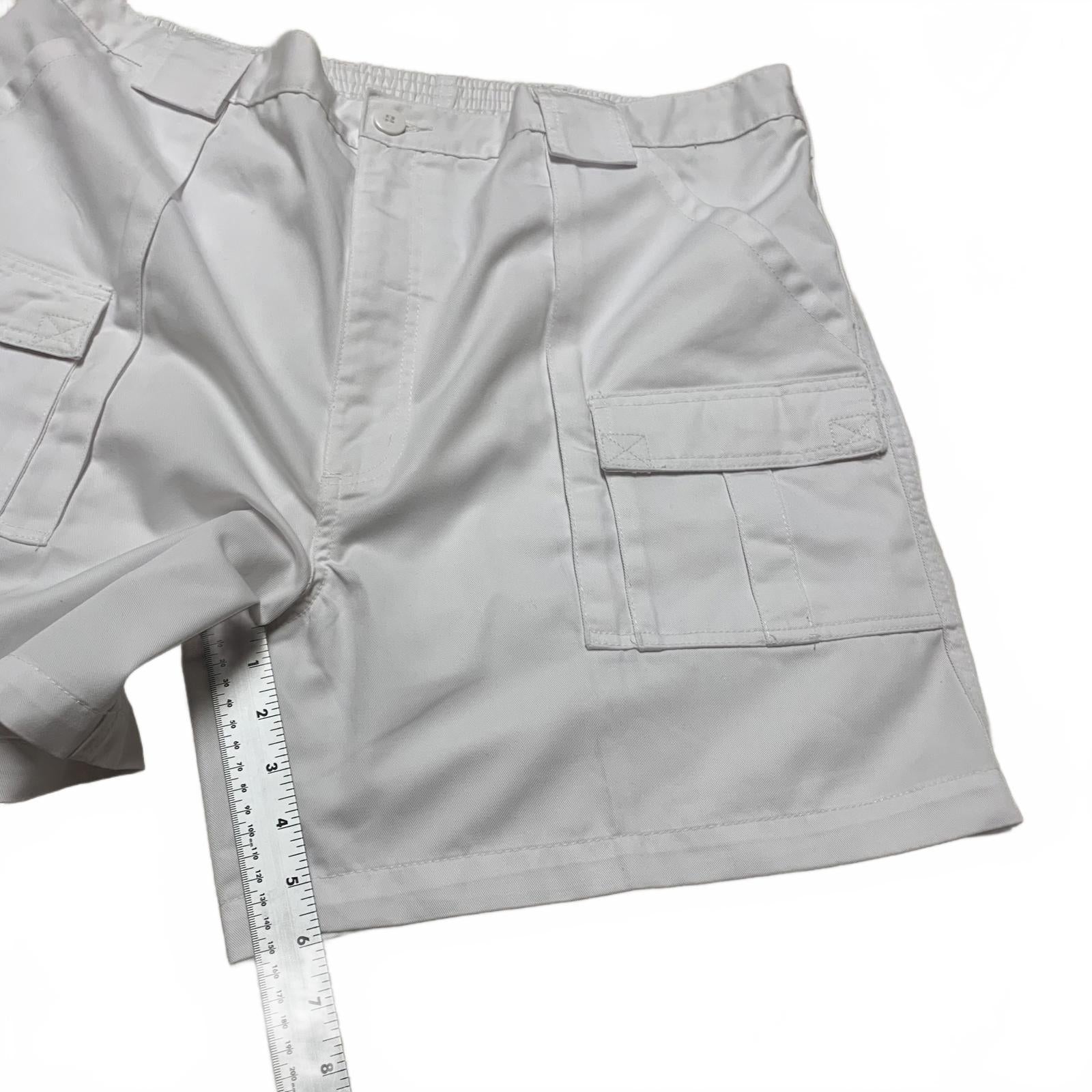 Pantalones cortos cargo de mezclilla blanca Weekender para hombre, talla 42, talla 39, para exteriores