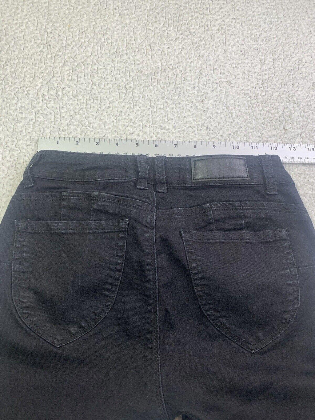 Pantalones vaqueros Monkey Ride Juniors Talla 3/29 Negros Ajustados Desgastados