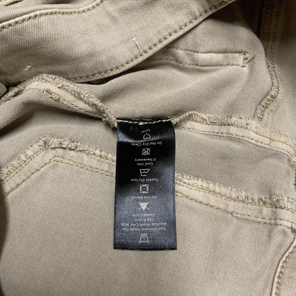 Vaqueros Nic+Zoe para mujer, talla 32, color tostado, con parche en el bolsillo delantero, color beige