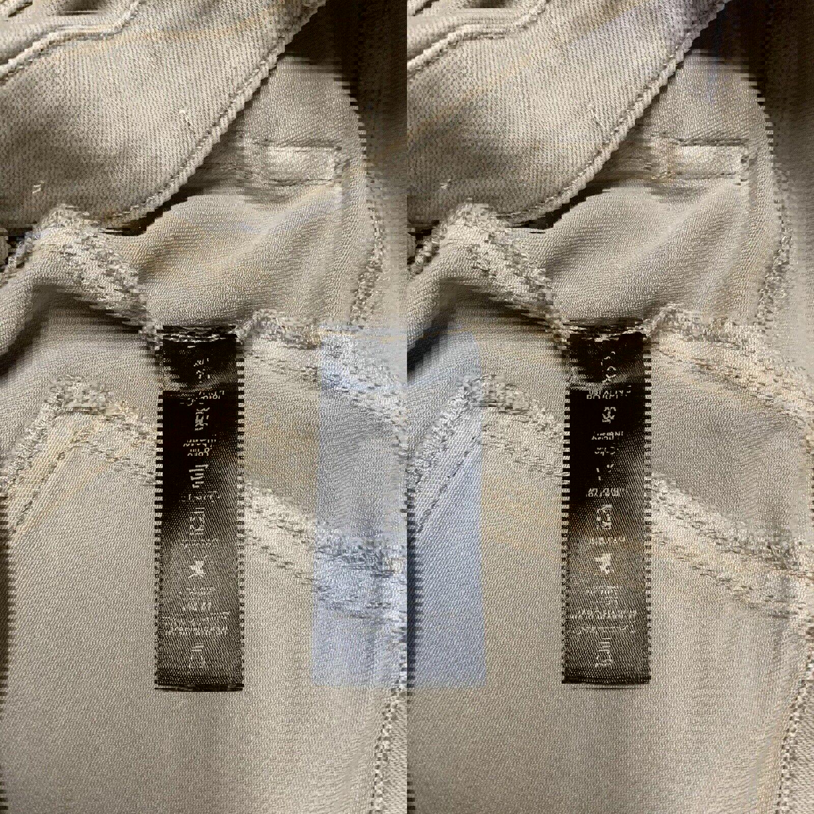 Vaqueros Nic+Zoe para mujer, talla 32, color tostado, con parche en el bolsillo delantero, color beige