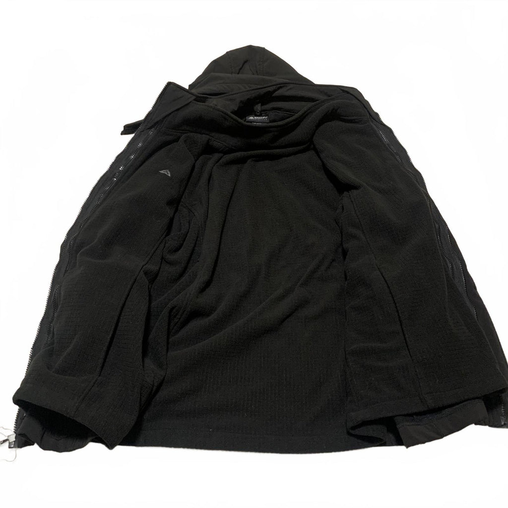 Chaqueta utilitaria negra Snozu Performance para hombre, talla M, con capucha y cremallera, 4 bolsillos