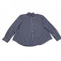 Camisa Ralph Lauren para hombre, talla L, azul, blanca, a cuadros, informal, con botones, manga larga