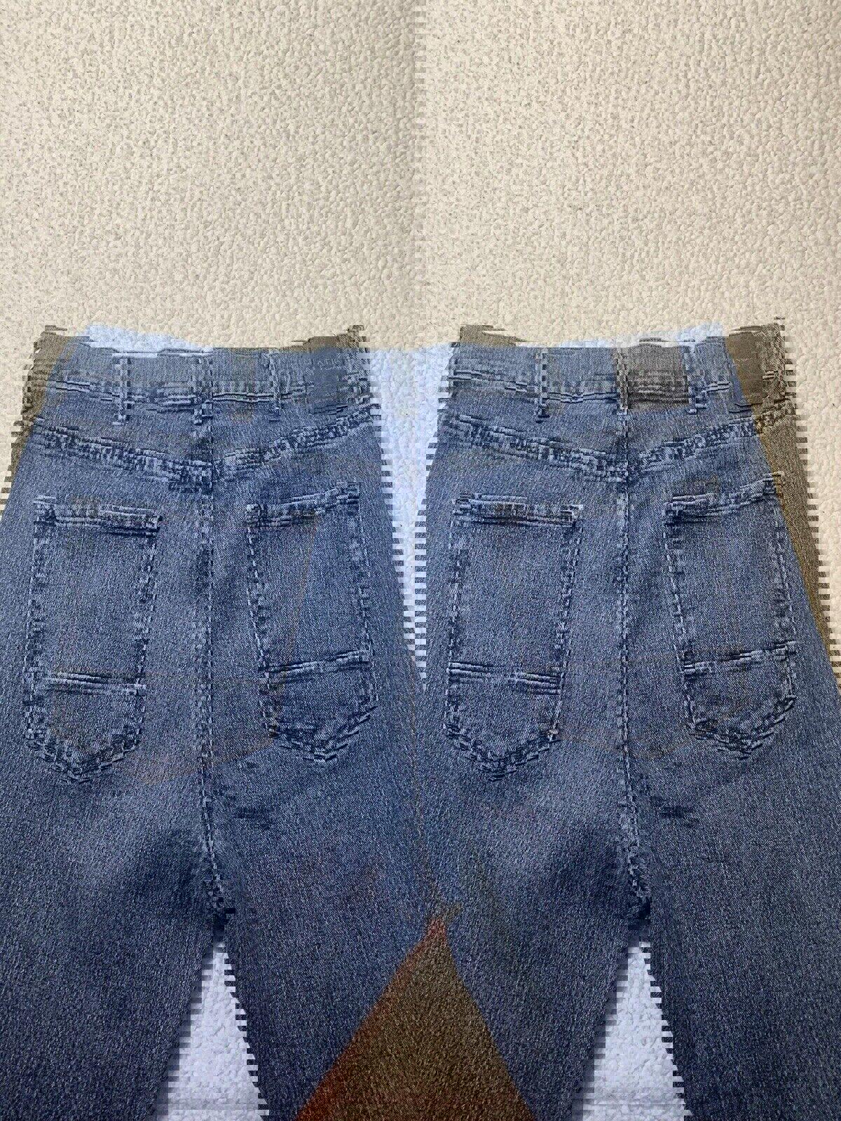 Nautica Jeans para hombre, talla W38 32L, corte relajado, azul elástico