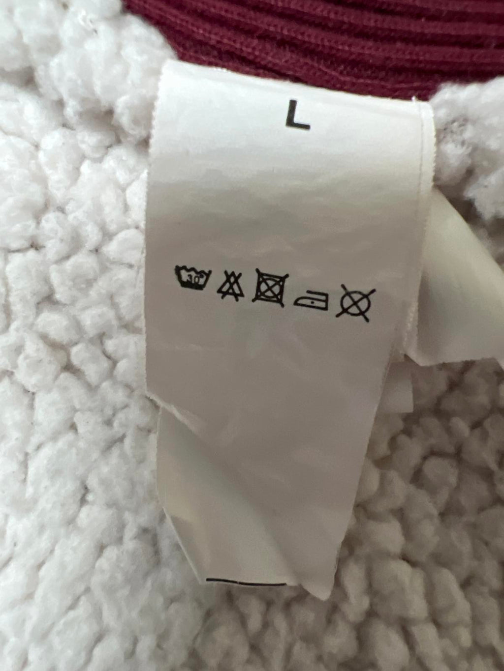 Sudadera con capucha y cremallera Bizzbee para mujer, color burdeos, talla L, con forro de sherpa