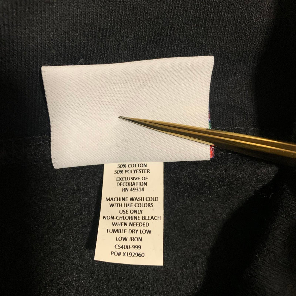 Sudadera Champion Eco Authentic Team Pyramid para hombre, color negro, con cremallera de un cuarto, talla L