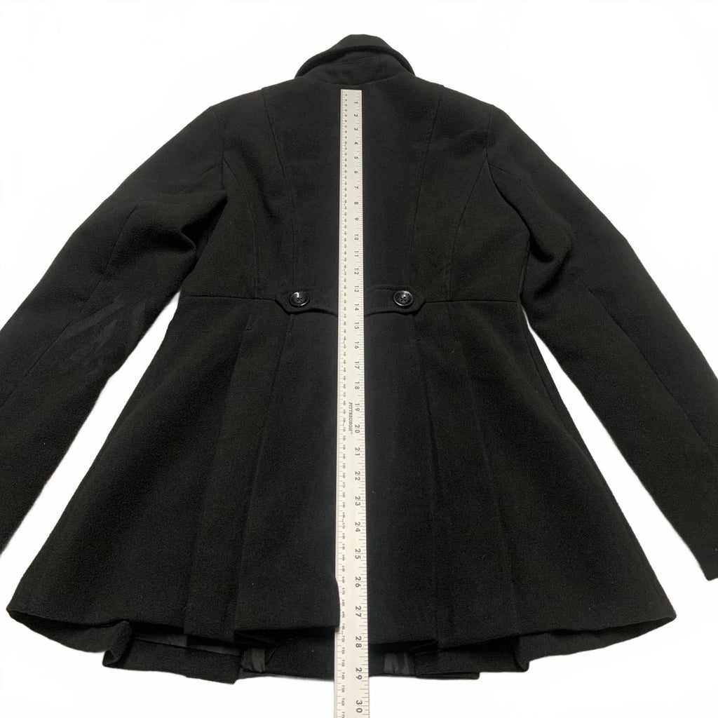 Abrigo cruzado negro Xhiliration para mujer, talla mediana