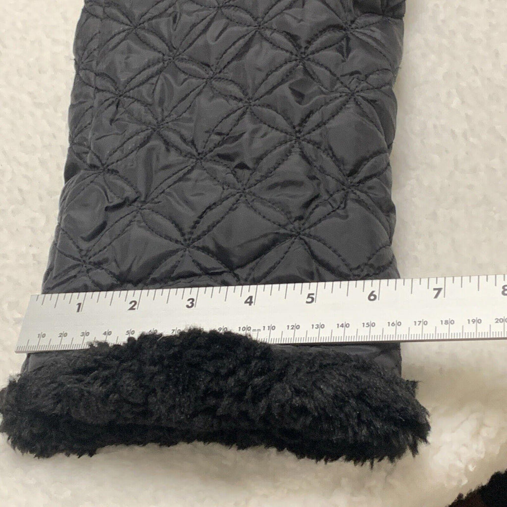 MARC New York Andrew Marc Abrigo acolchado de invierno negro de piel sintética XL para mujer