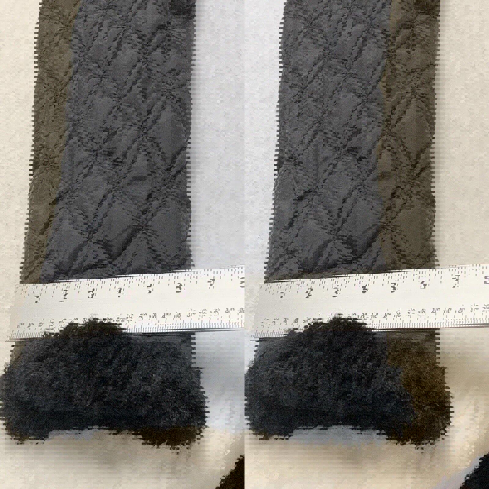 MARC New York Andrew Marc Abrigo acolchado de invierno negro de piel sintética XL para mujer