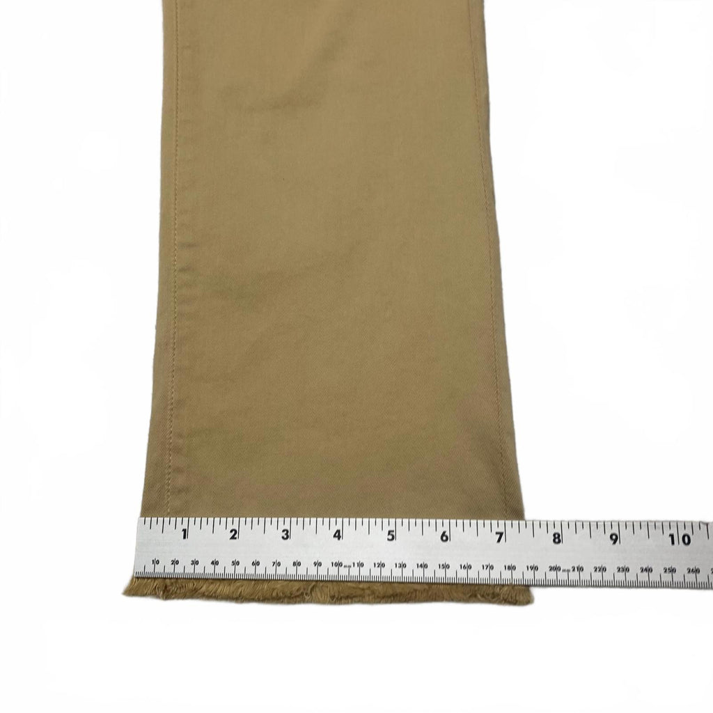 Pantalones de mezclilla Principle Innovators, talla 29, amarillos, con dobladillo deshilachado, ancho 30 x 27 L, EE. UU.