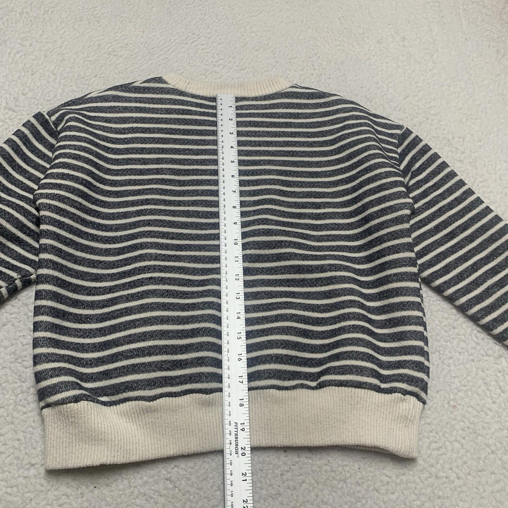 Suéter corto de manga larga azul y beige para mujer, talla M, de Zara