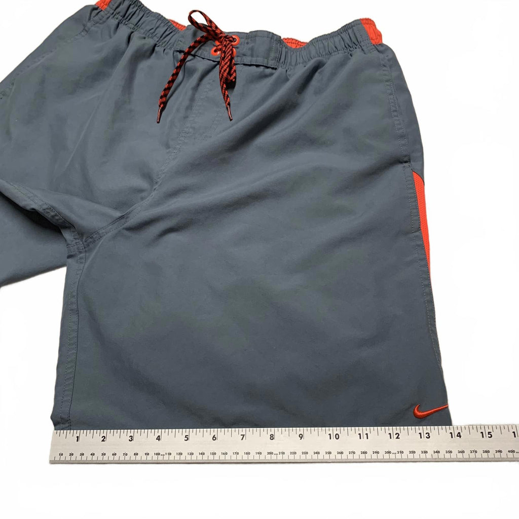 Shorts de baño Nike para hombre, talla XL, gris y naranja