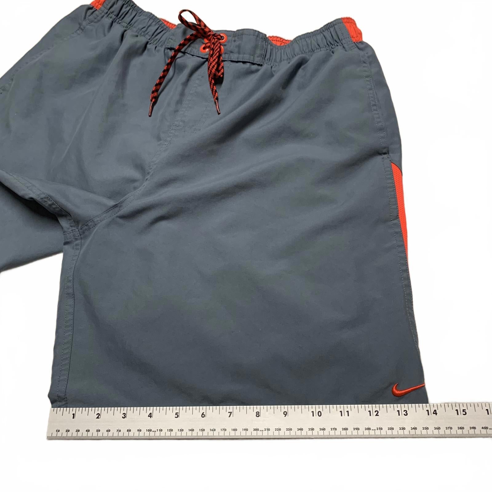 Shorts de baño Nike para hombre, talla XL, gris y naranja