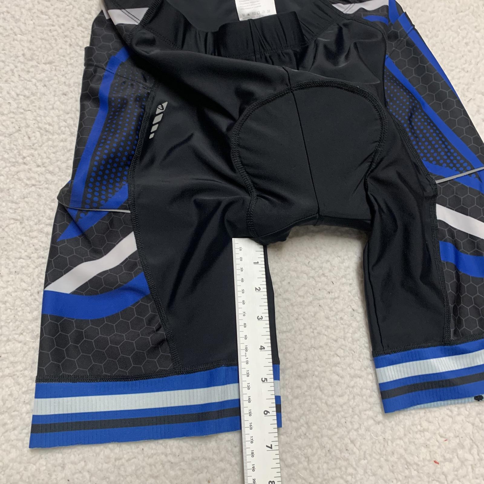 Pantalones cortos de ciclismo acolchados BALEAF para hombre, talla grande, azul y negro