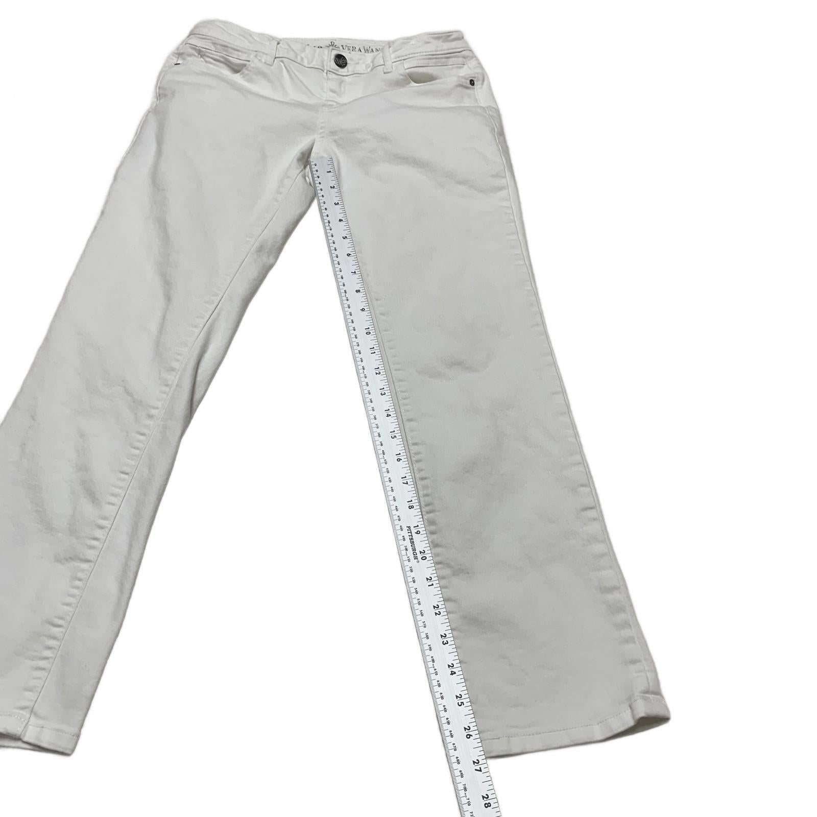 Pantalones capri blancos Simply Vera Vera Wang para mujer, talla 4