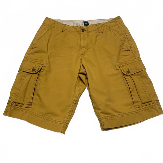 Gap Men's Sz 32 Yellow Cargo Shorts Casual Comfort W33 Gold