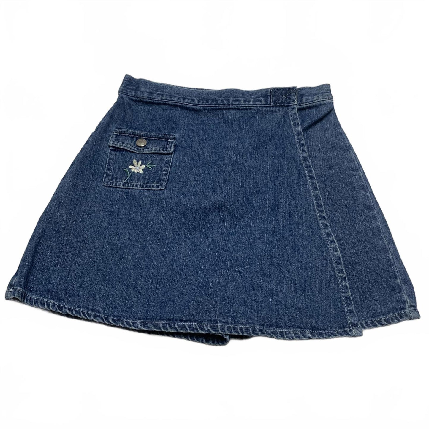 VTG OshKosh Genuine Girl Sz 14 Denim Blue  Skort Skirt Sz 14  W23.5 Cotton