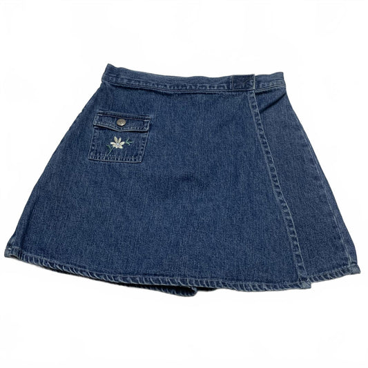 VTG OshKosh Genuine Girl Sz 14 Denim Blue  Skort Skirt Sz 14  W23.5 Cotton