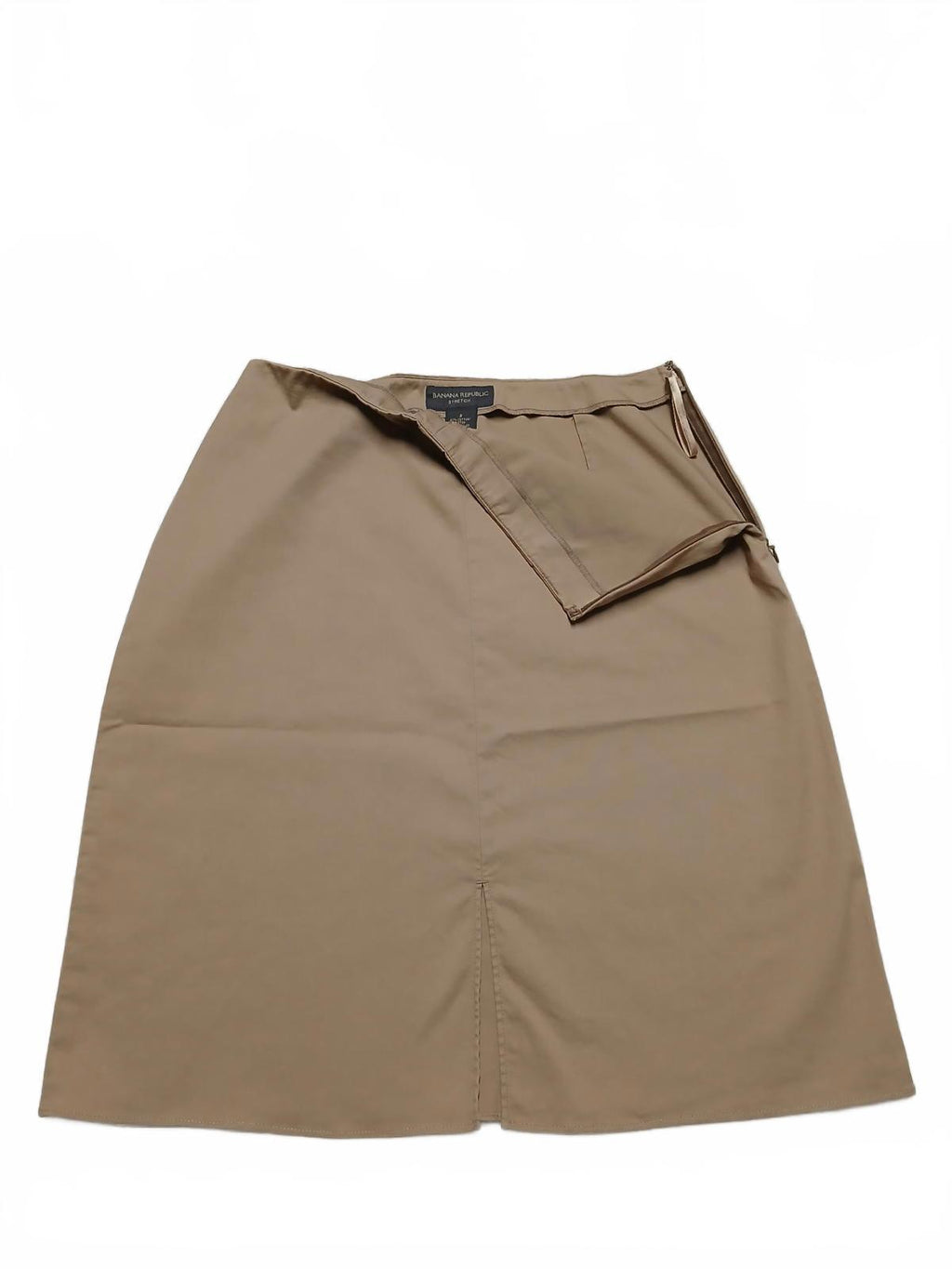 Minifalda elástica Banana Republic para mujer, talla 2, beige, ancho 28