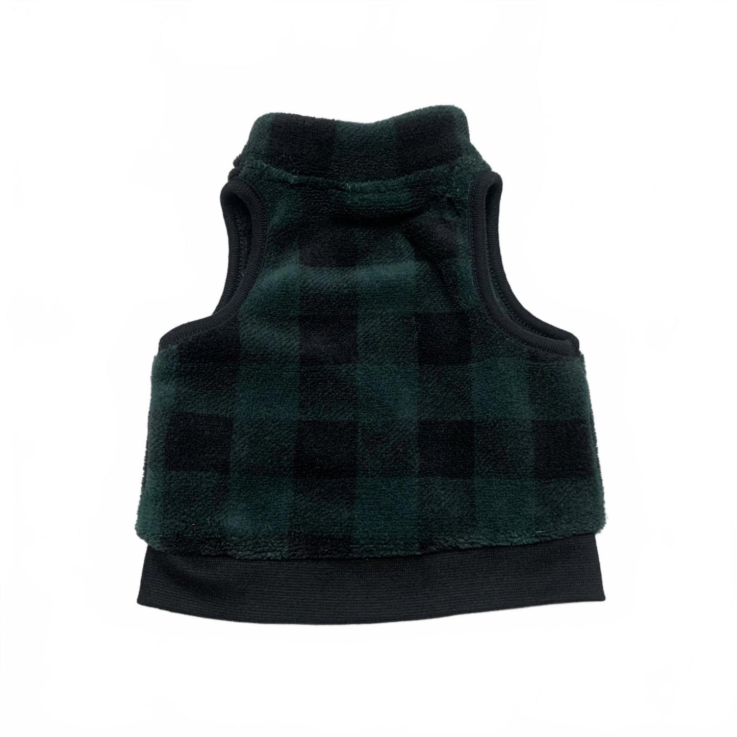Emporio Baby Unisex 0-3 Months Green Plaid Fleece Vest